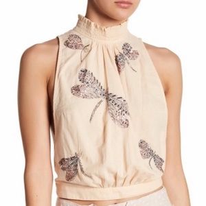 Free people dragonfly butterfly tank top
